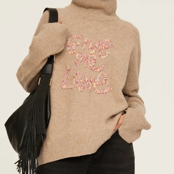 Zadig & Voltaire Give Me Love Oversized Wool Sweater - Picture 2 of 13